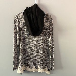 Xhilaration, XS, Gray and White sweater
